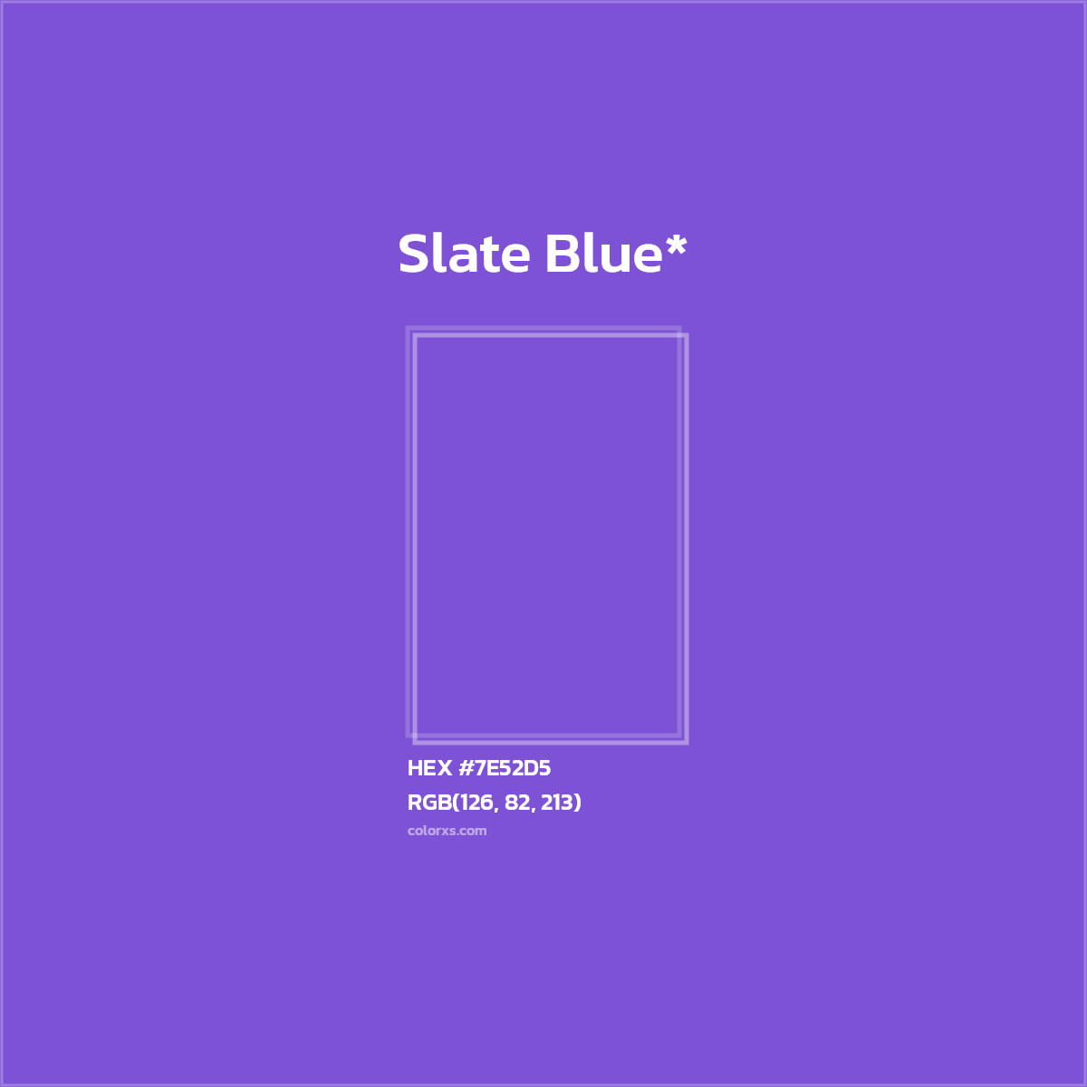 HEX #7E52D5 Color Name, Color Code, Palettes, Similar Paints, Images