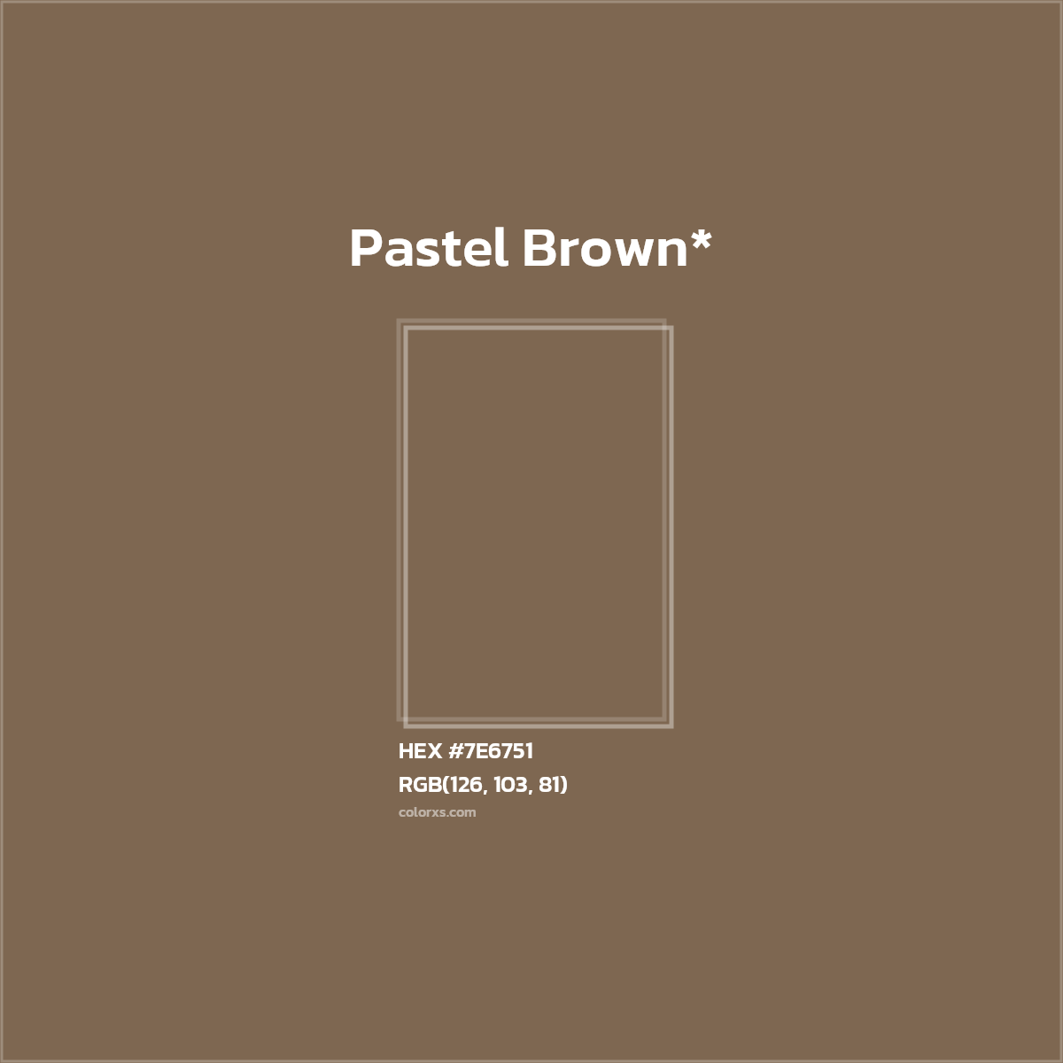 HEX #7E6751 Color Name, Color Code, Palettes, Similar Paints, Images