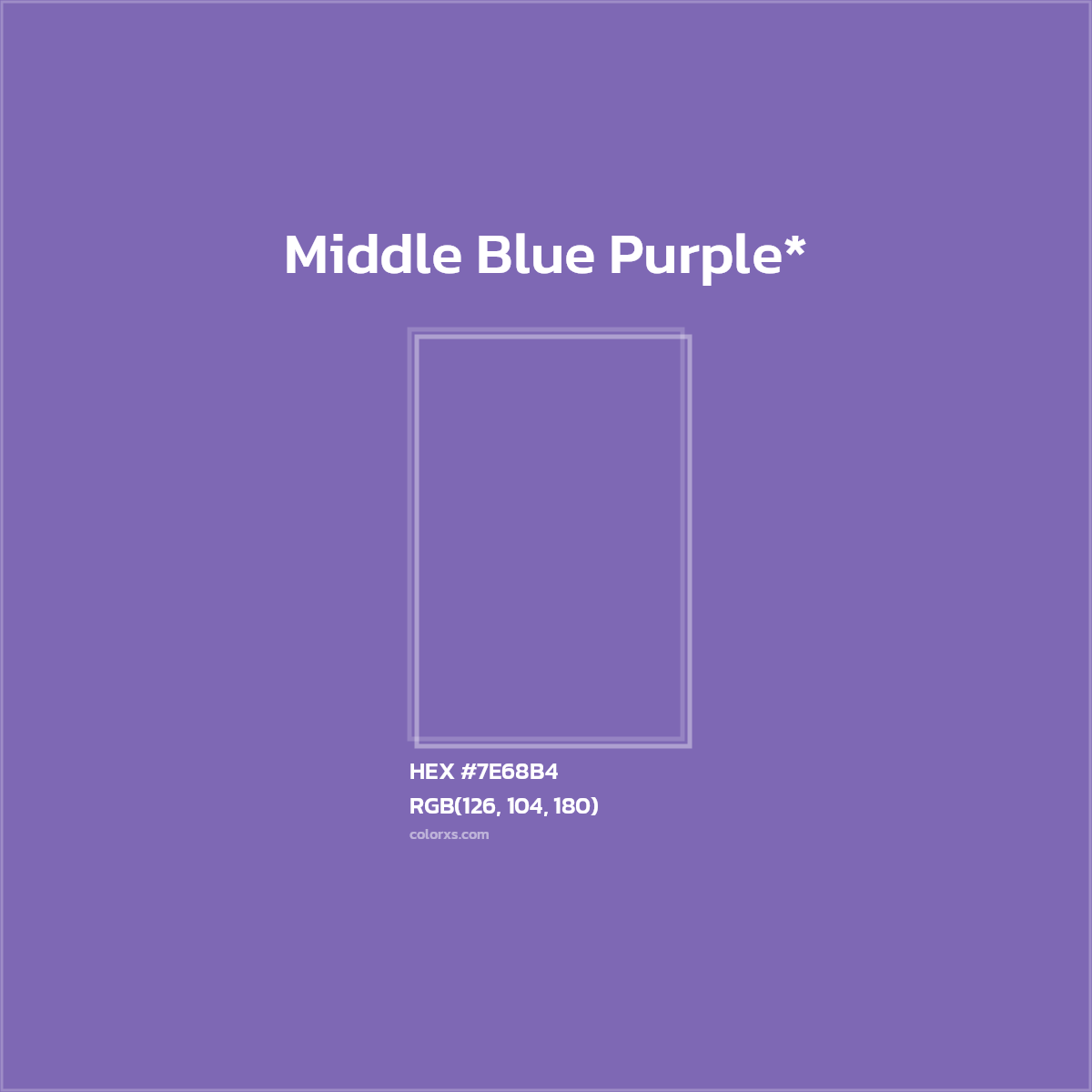 HEX #7E68B4 Color Name, Color Code, Palettes, Similar Paints, Images