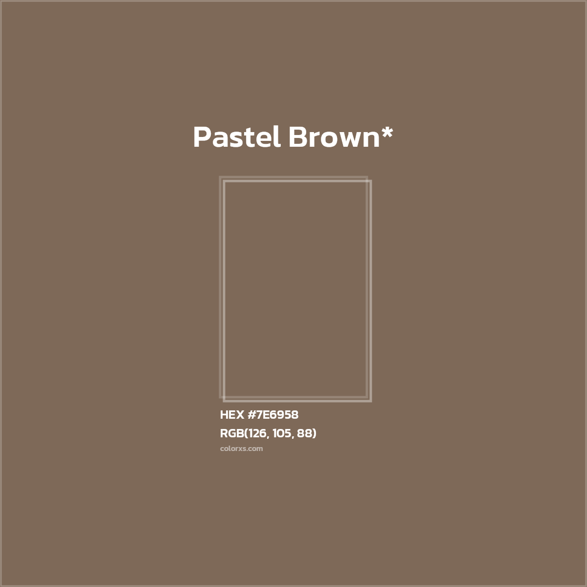 HEX #7E6958 Color Name, Color Code, Palettes, Similar Paints, Images