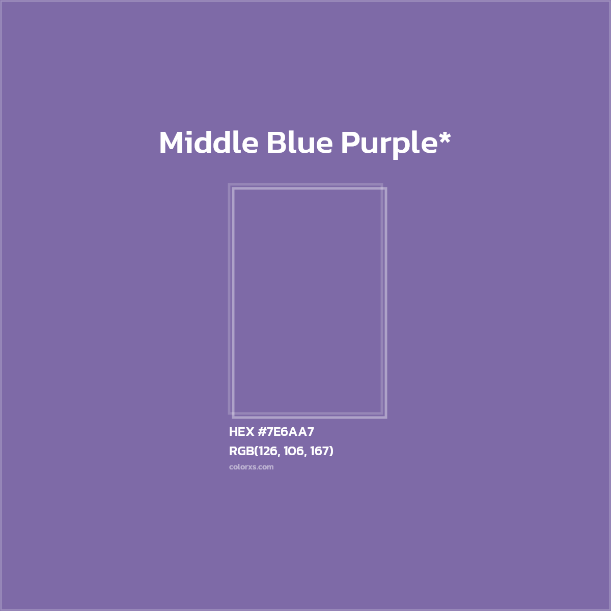 HEX #7E6AA7 Color Name, Color Code, Palettes, Similar Paints, Images