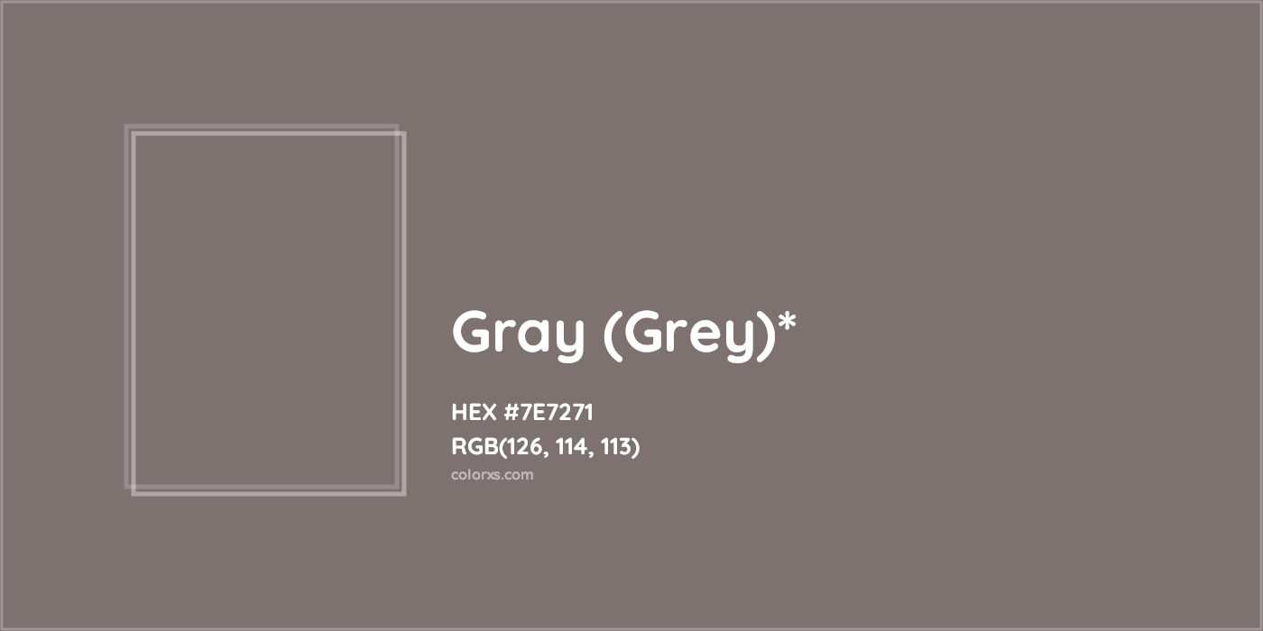 HEX #7E7271 Color Name, Color Code, Palettes, Similar Paints, Images
