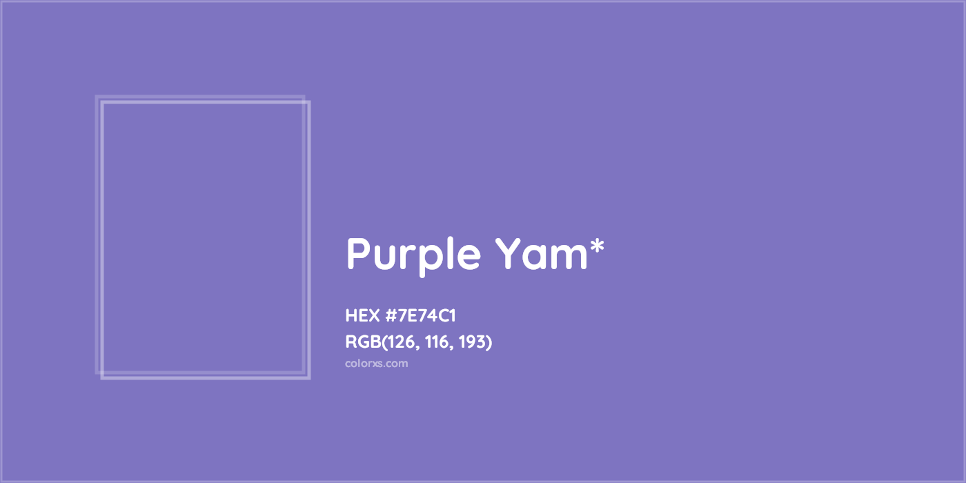 HEX #7E74C1 Color Name, Color Code, Palettes, Similar Paints, Images