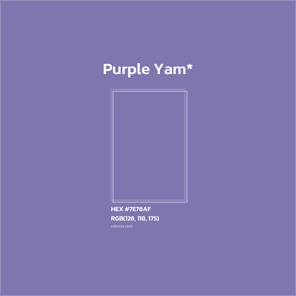 HEX #7E76AF Color Name, Color Code, Palettes, Similar Paints, Images