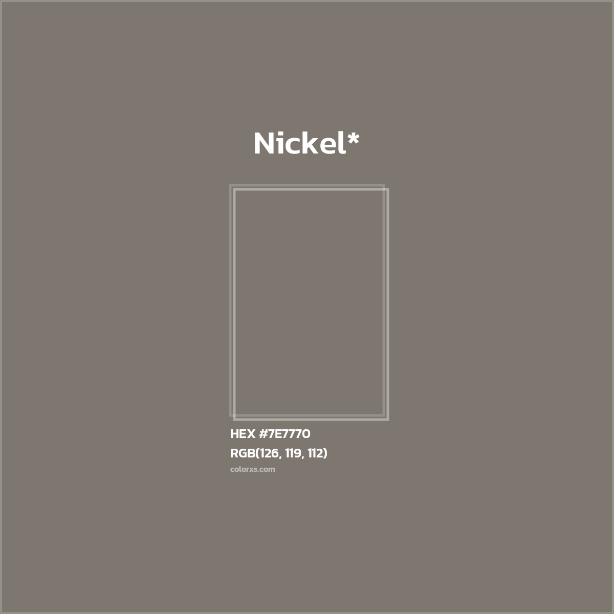 HEX #7E7770 Color Name, Color Code, Palettes, Similar Paints, Images