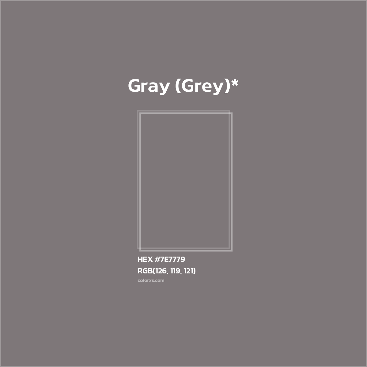 HEX #7E7779 Color Name, Color Code, Palettes, Similar Paints, Images
