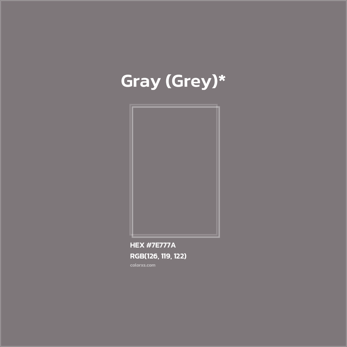 HEX #7E777A Color Name, Color Code, Palettes, Similar Paints, Images