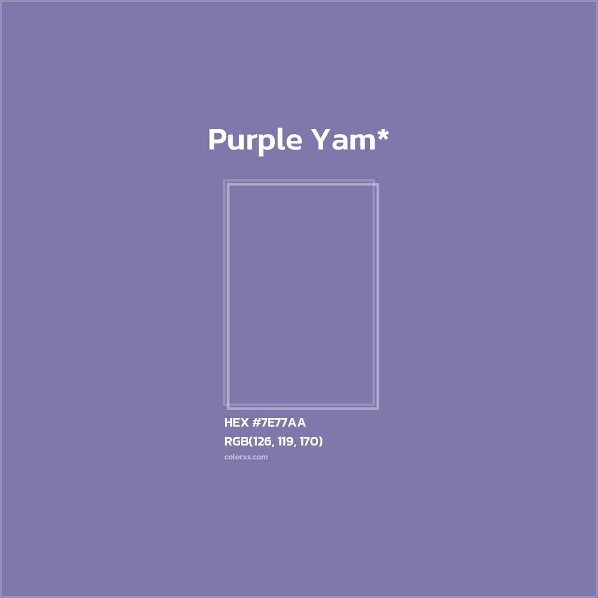 HEX #7E77AA Color Name, Color Code, Palettes, Similar Paints, Images