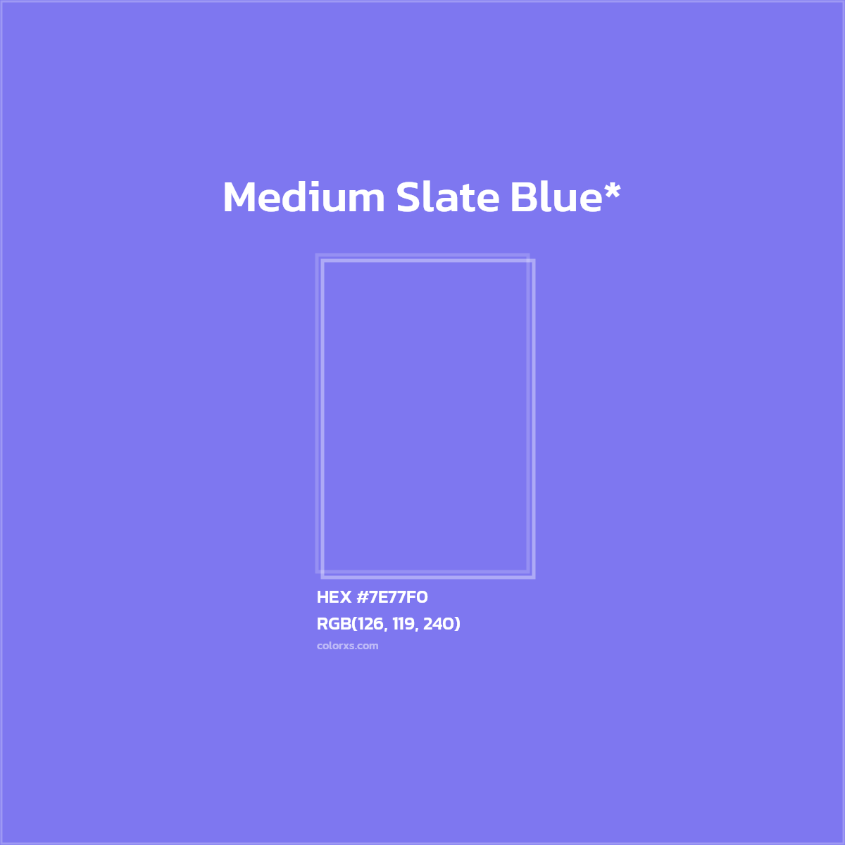 HEX #7E77F0 Color Name, Color Code, Palettes, Similar Paints, Images