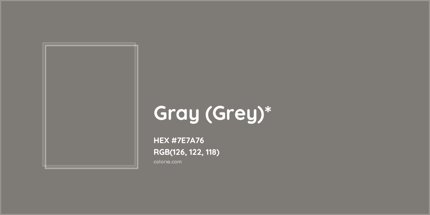 HEX #7E7A76 Color Name, Color Code, Palettes, Similar Paints, Images