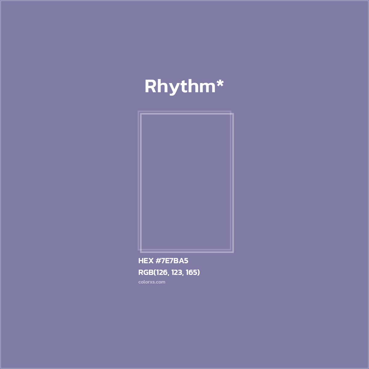 HEX #7E7BA5 Color Name, Color Code, Palettes, Similar Paints, Images