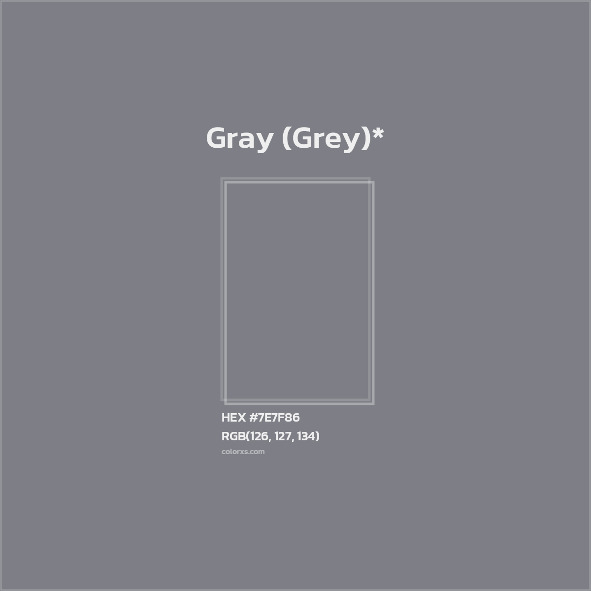 HEX #7E7F86 Color Name, Color Code, Palettes, Similar Paints, Images