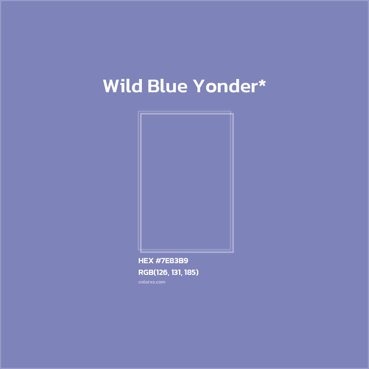 HEX #7E83B9 Color Name, Color Code, Palettes, Similar Paints, Images