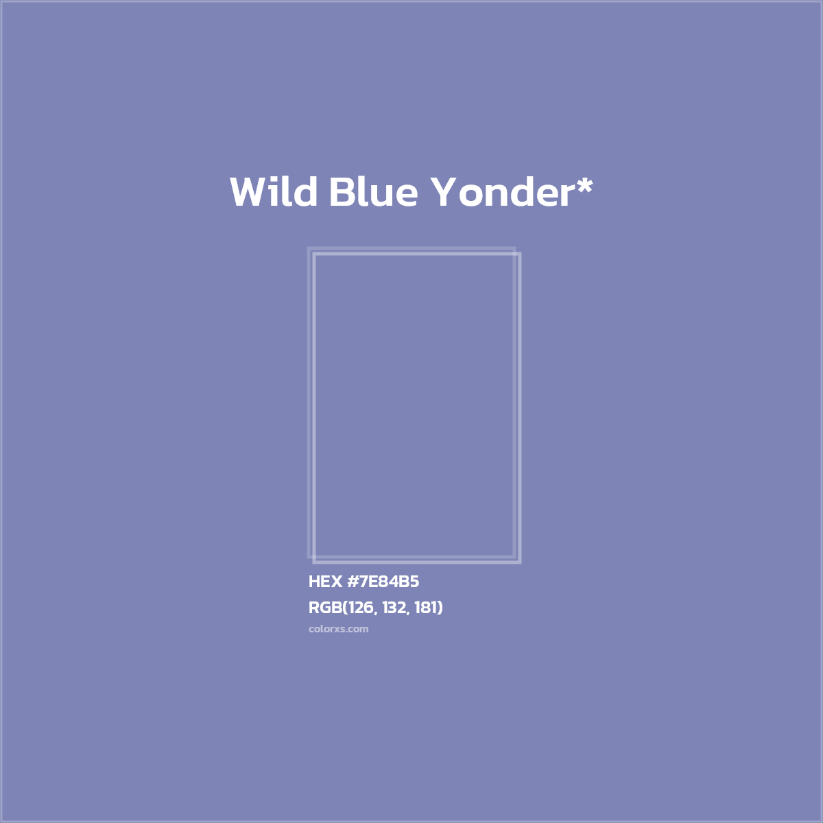 HEX #7E84B5 Color Name, Color Code, Palettes, Similar Paints, Images