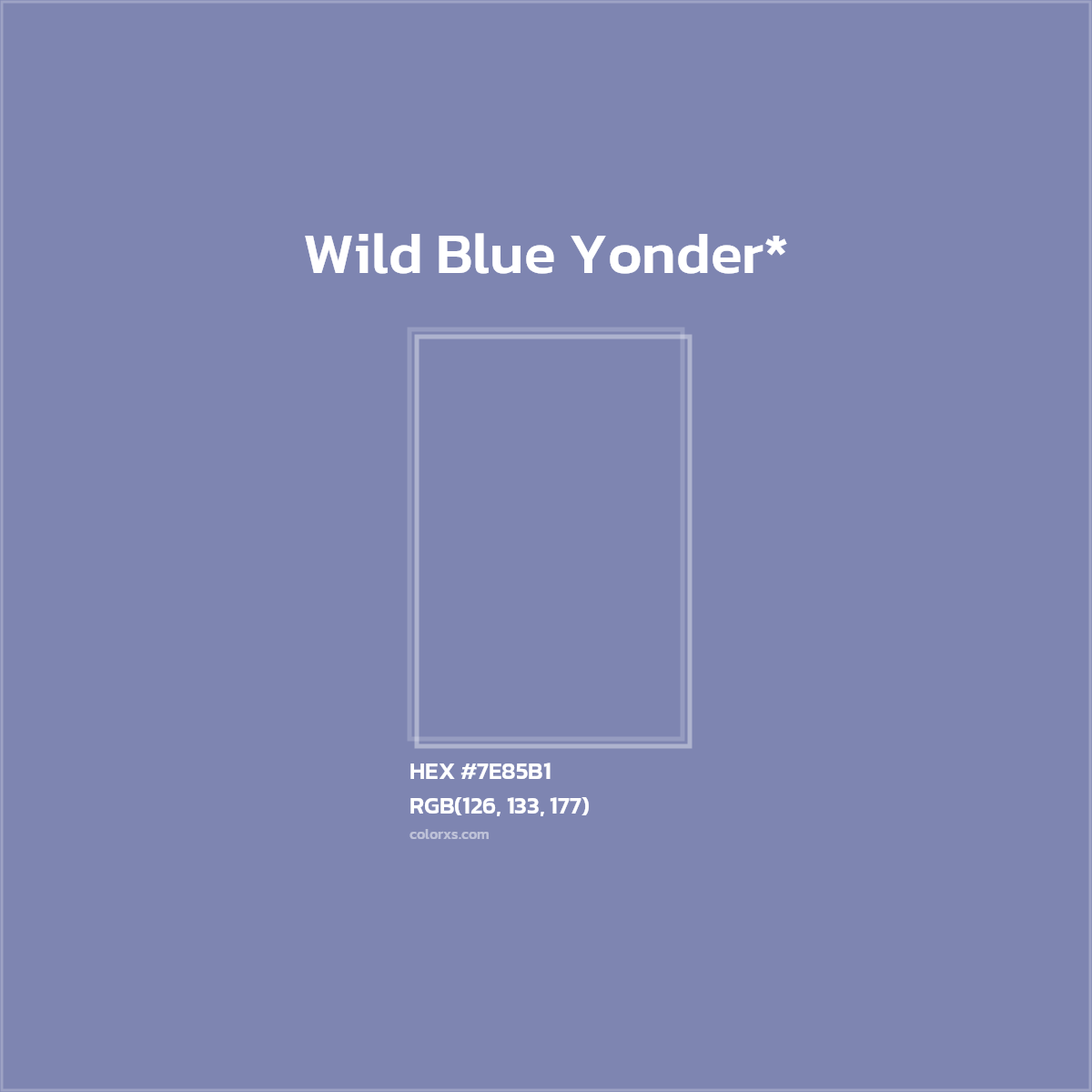 HEX #7E85B1 Color Name, Color Code, Palettes, Similar Paints, Images