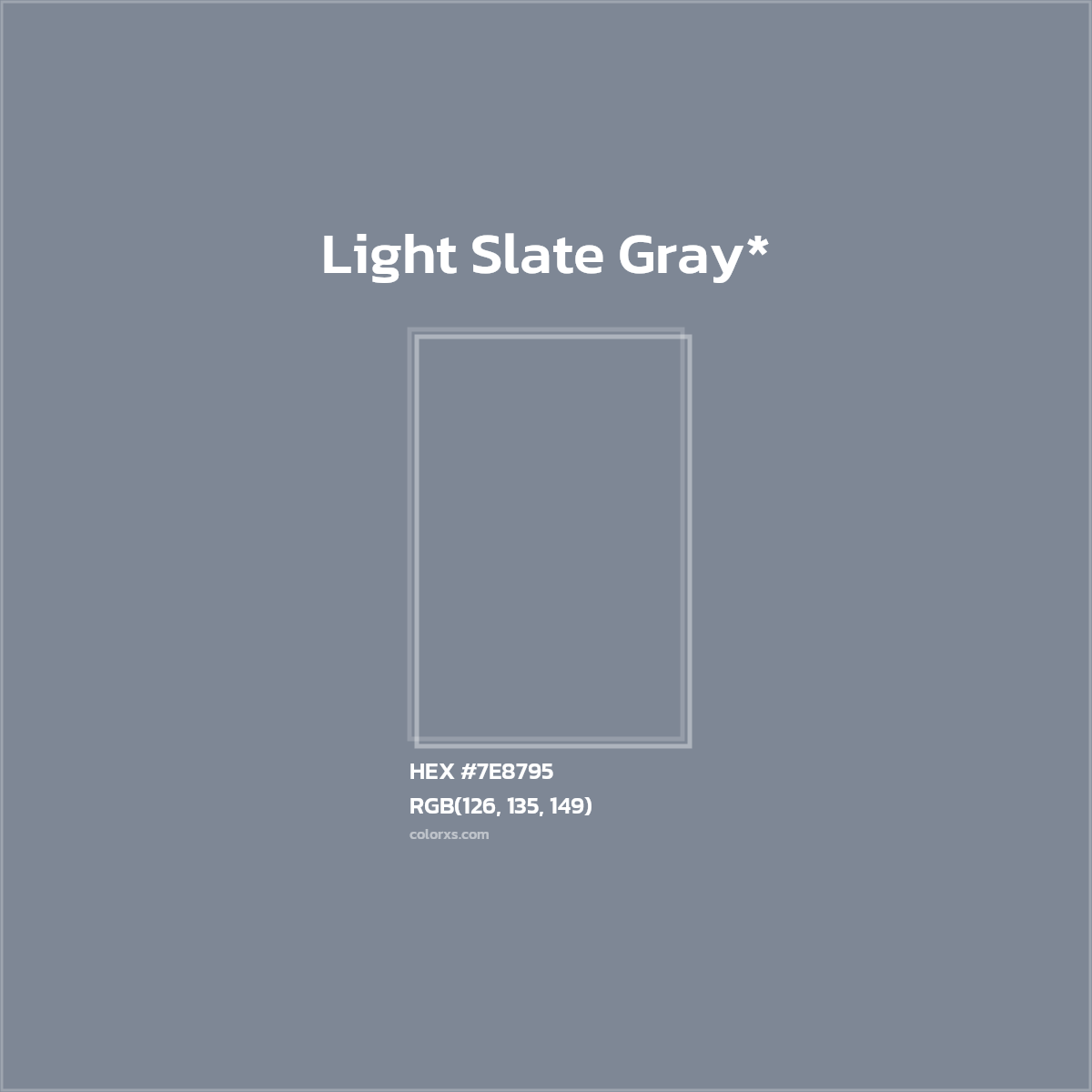 HEX #7E8795 Color Name, Color Code, Palettes, Similar Paints, Images