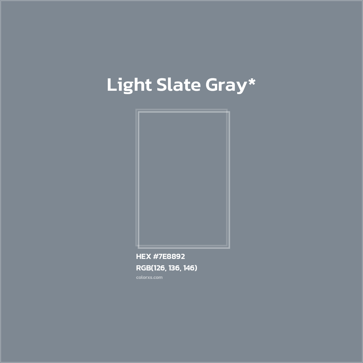 HEX #7E8892 Color Name, Color Code, Palettes, Similar Paints, Images