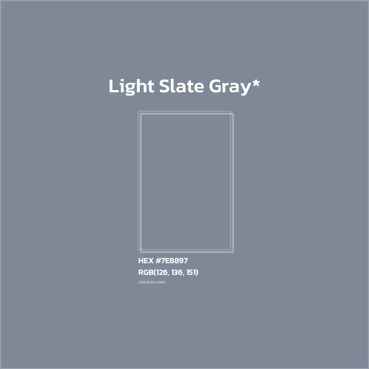 HEX #7E8897 Color Name, Color Code, Palettes, Similar Paints, Images