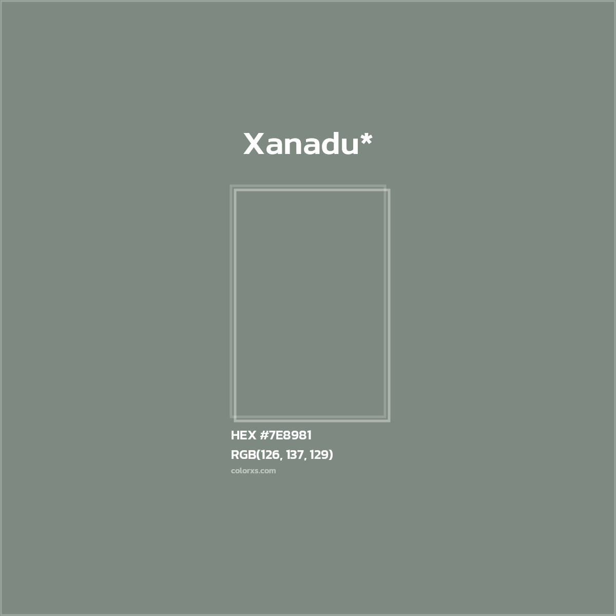 HEX #7E8981 Color Name, Color Code, Palettes, Similar Paints, Images