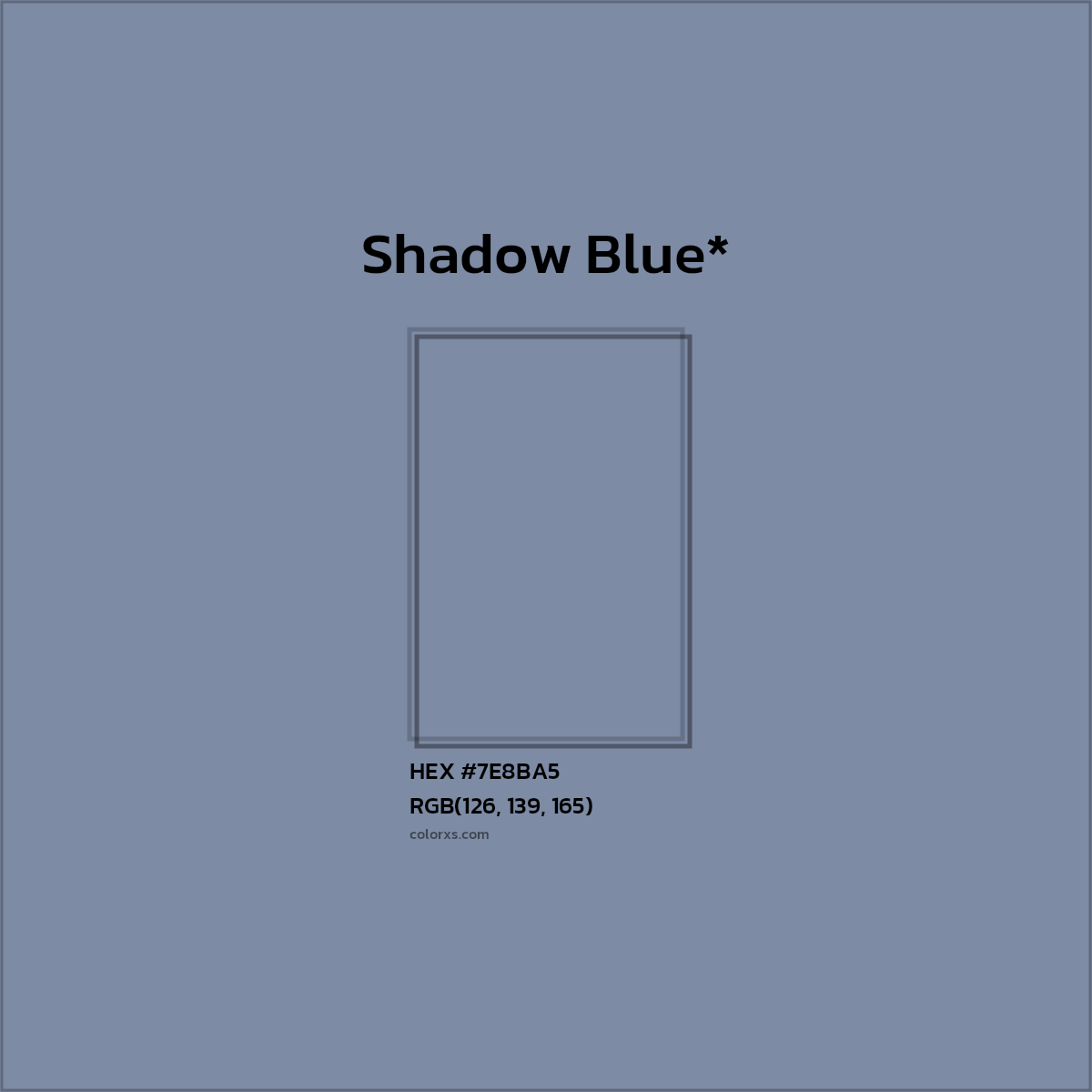 HEX #7E8BA5 Color Name, Color Code, Palettes, Similar Paints, Images