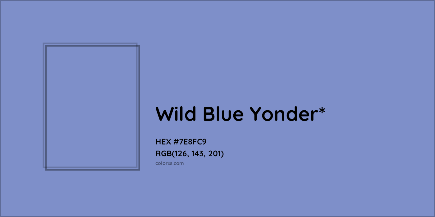 HEX #7E8FC9 Color Name, Color Code, Palettes, Similar Paints, Images