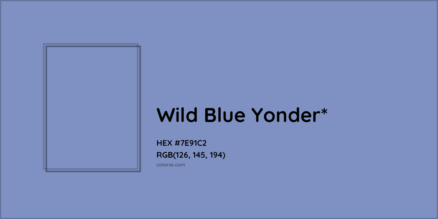 HEX #7E91C2 Color Name, Color Code, Palettes, Similar Paints, Images