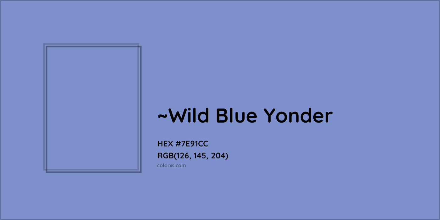 HEX #7E91CC Color Name, Color Code, Palettes, Similar Paints, Images