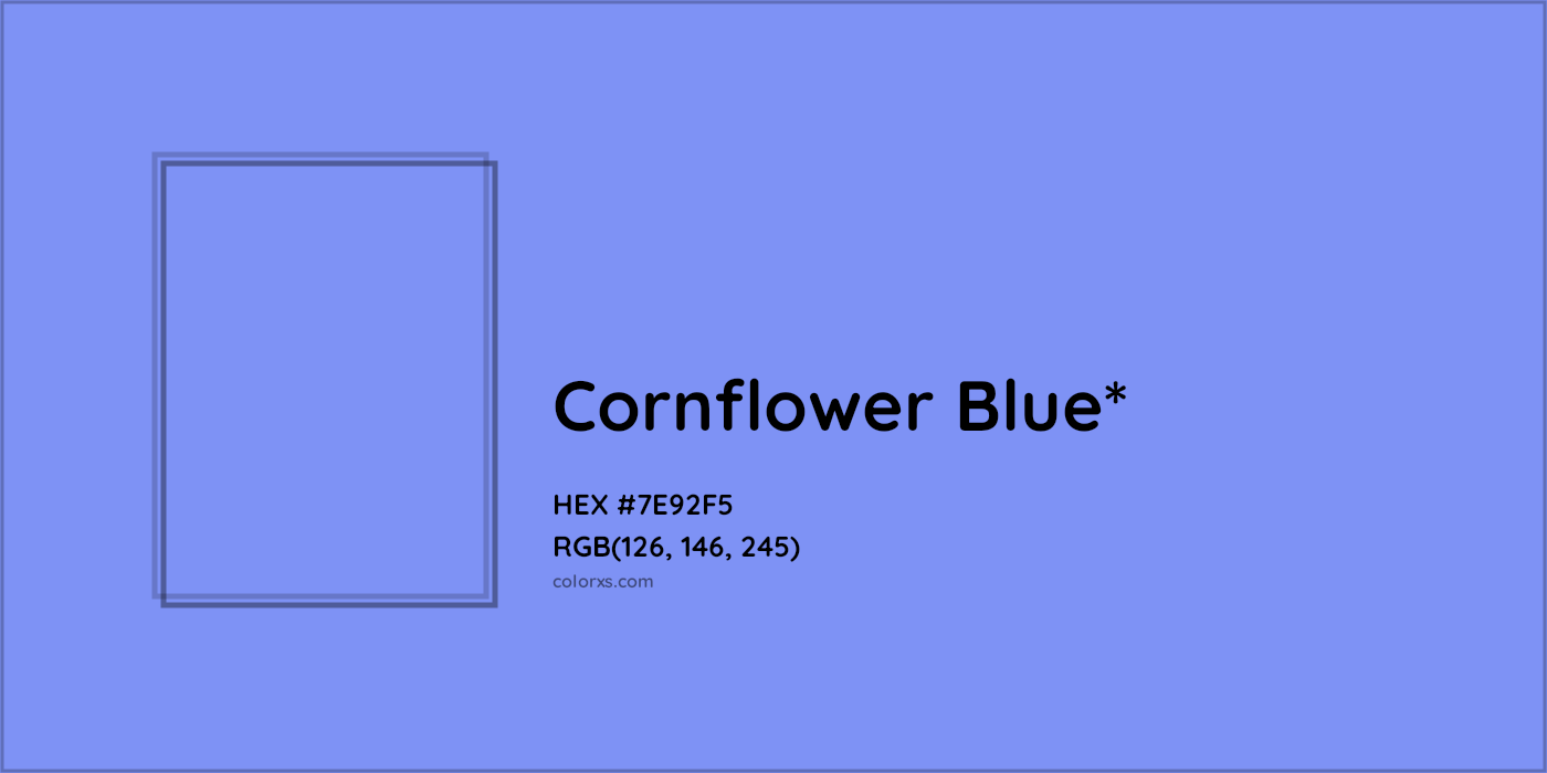 HEX #7E92F5 Color Name, Color Code, Palettes, Similar Paints, Images