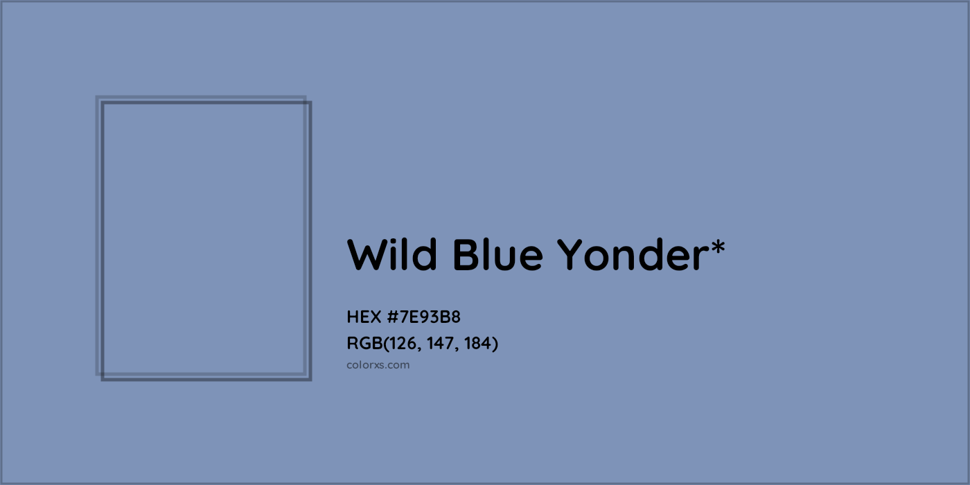 HEX #7E93B8 Color Name, Color Code, Palettes, Similar Paints, Images