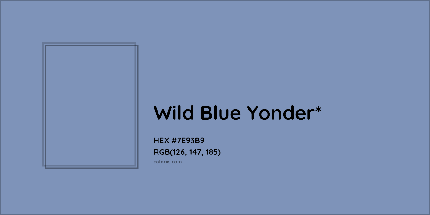 HEX #7E93B9 Color Name, Color Code, Palettes, Similar Paints, Images