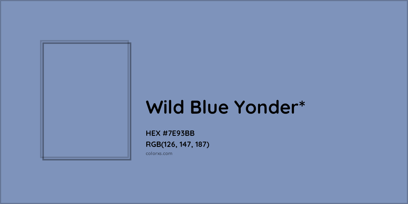 HEX #7E93BB Color Name, Color Code, Palettes, Similar Paints, Images