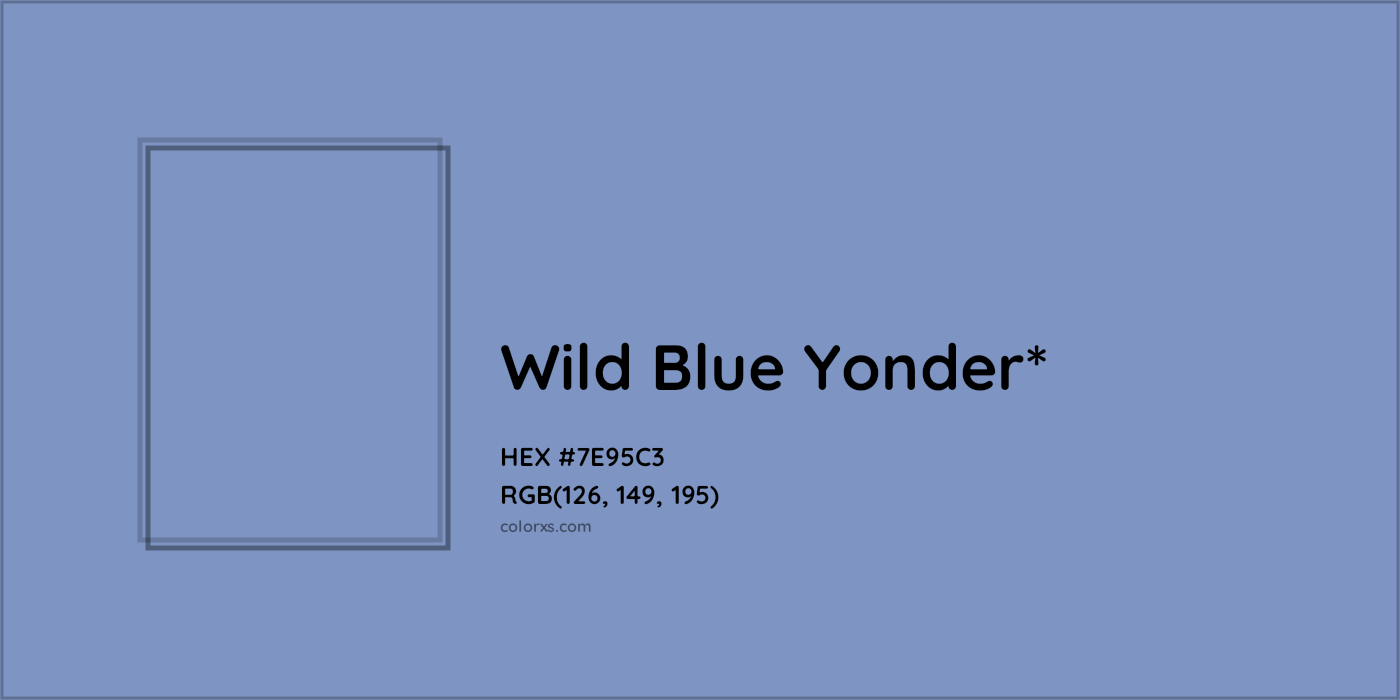 HEX #7E95C3 Color Name, Color Code, Palettes, Similar Paints, Images