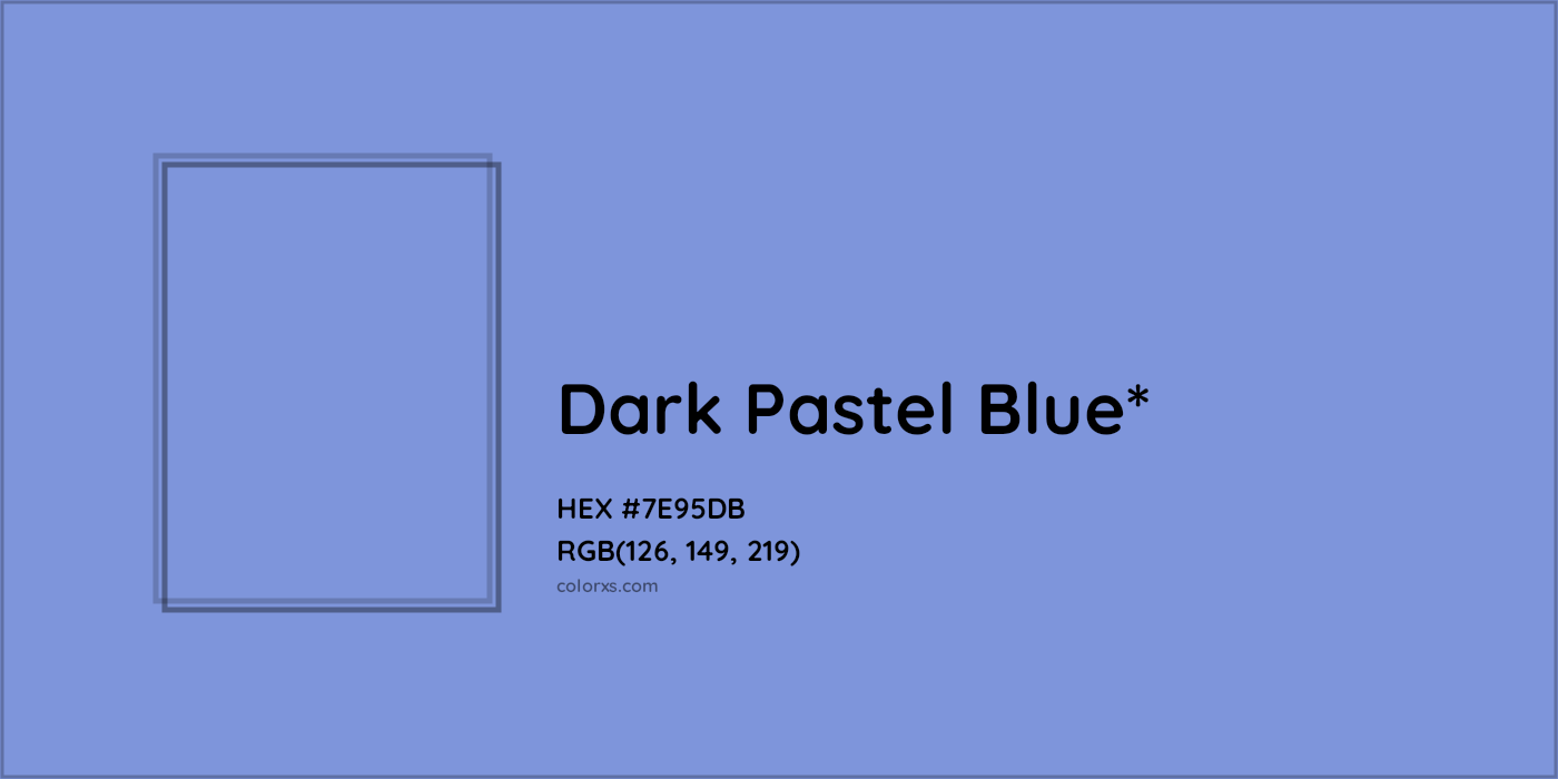 HEX #7E95DB Color Name, Color Code, Palettes, Similar Paints, Images