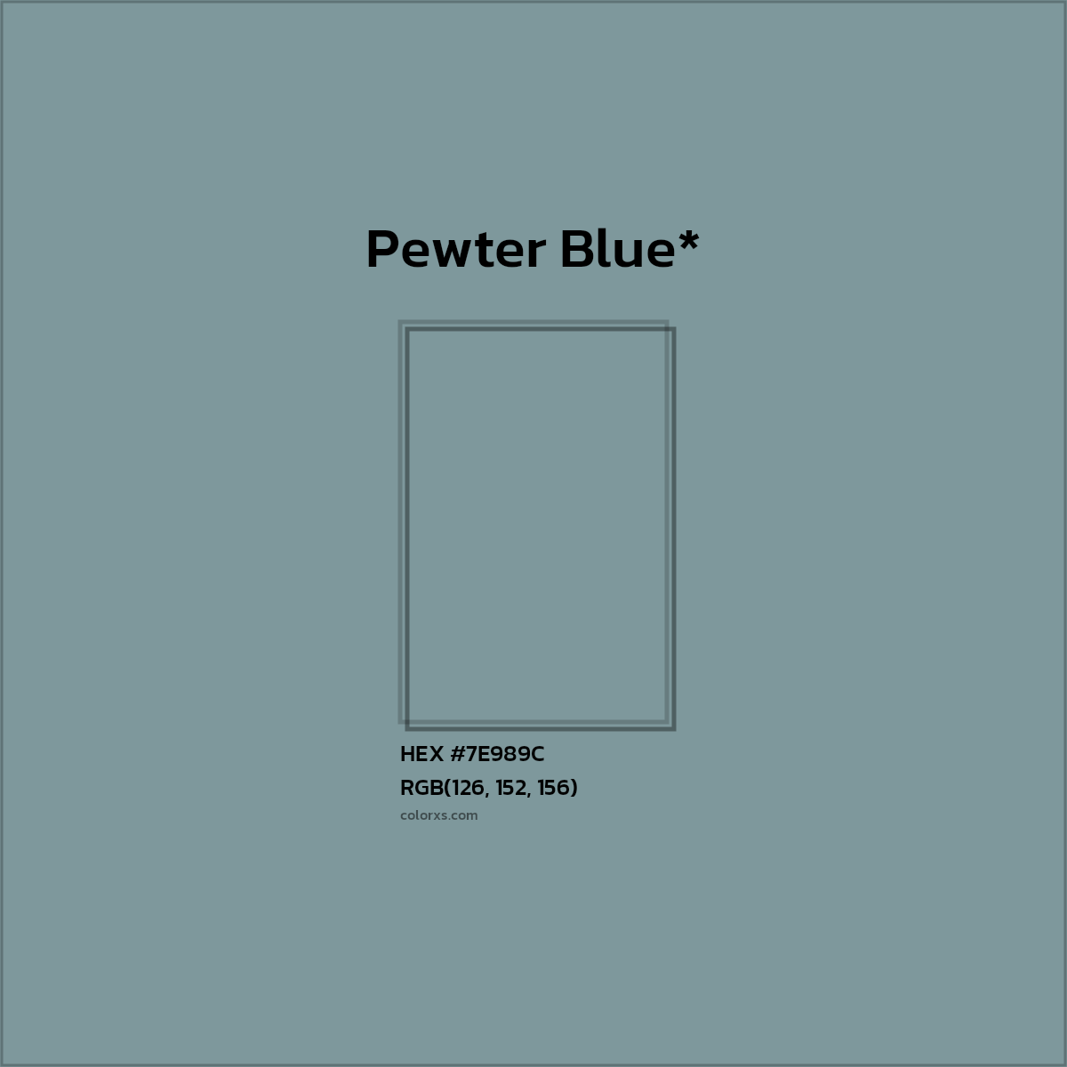 HEX #7E989C Color Name, Color Code, Palettes, Similar Paints, Images