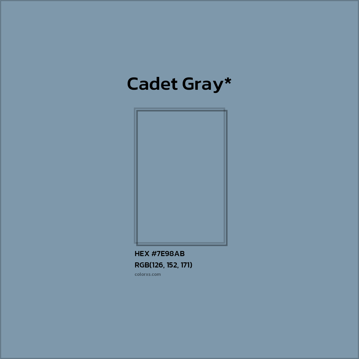 HEX #7E98AB Color Name, Color Code, Palettes, Similar Paints, Images