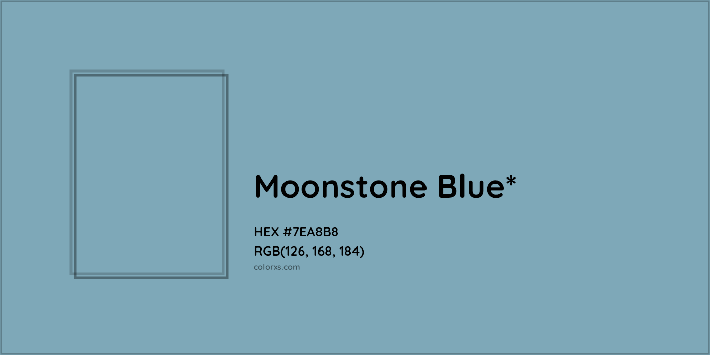 HEX #7EA8B8 Color Name, Color Code, Palettes, Similar Paints, Images