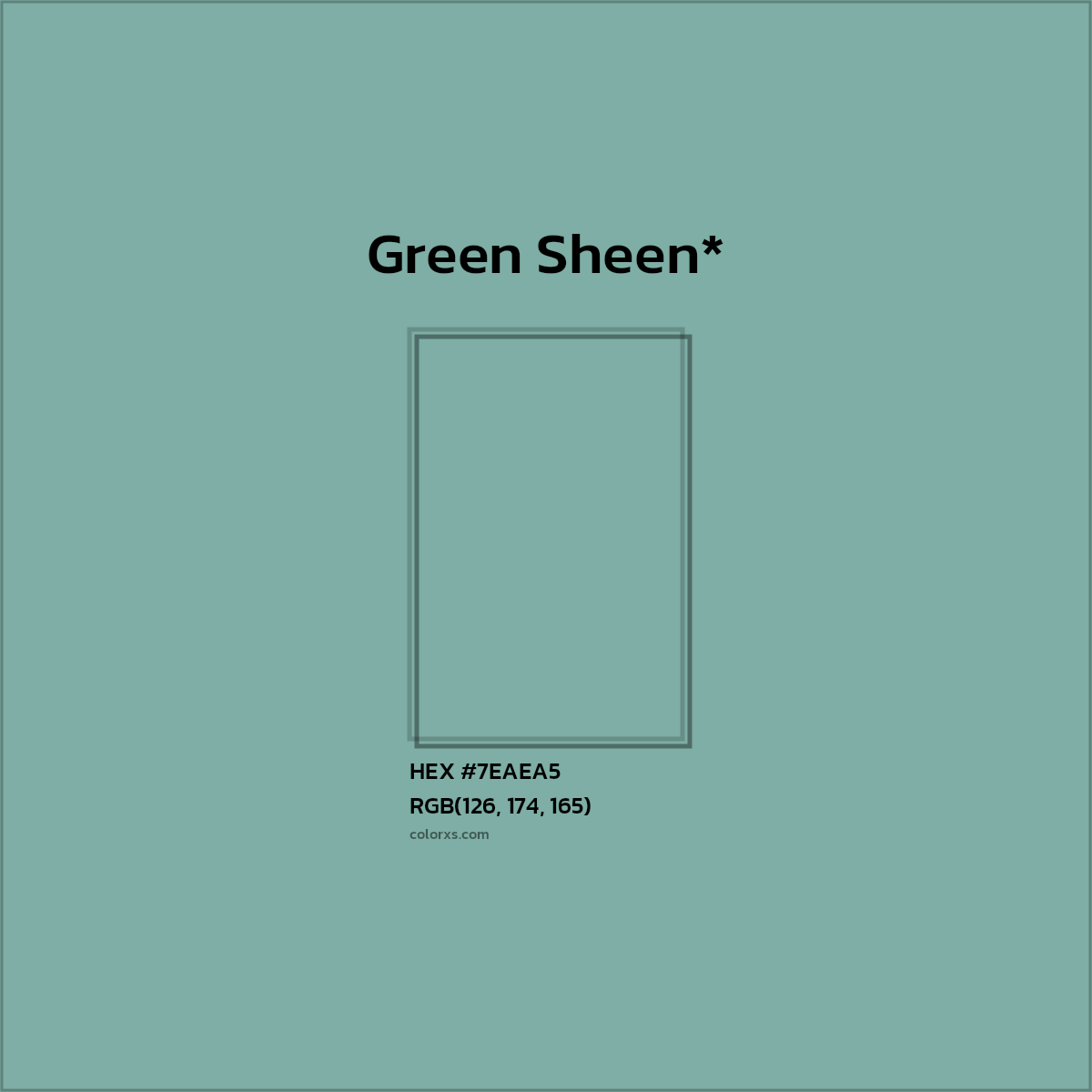 HEX #7EAEA5 Color Name, Color Code, Palettes, Similar Paints, Images