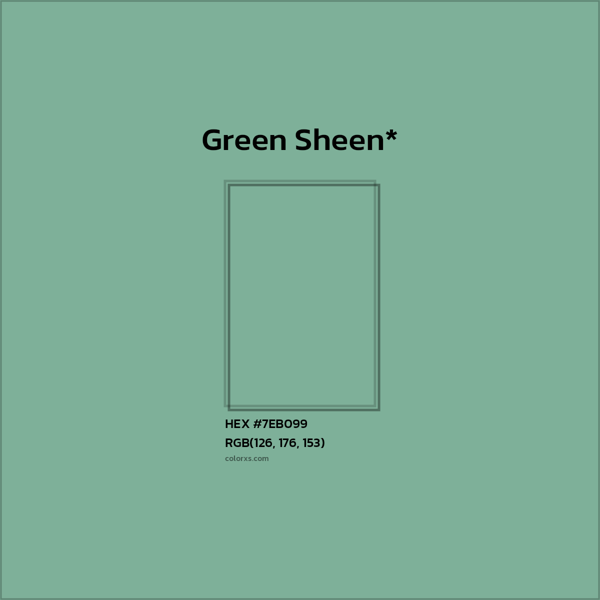 HEX #7EB099 Color Name, Color Code, Palettes, Similar Paints, Images