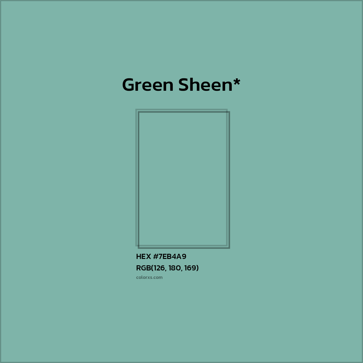HEX #7EB4A9 Color Name, Color Code, Palettes, Similar Paints, Images