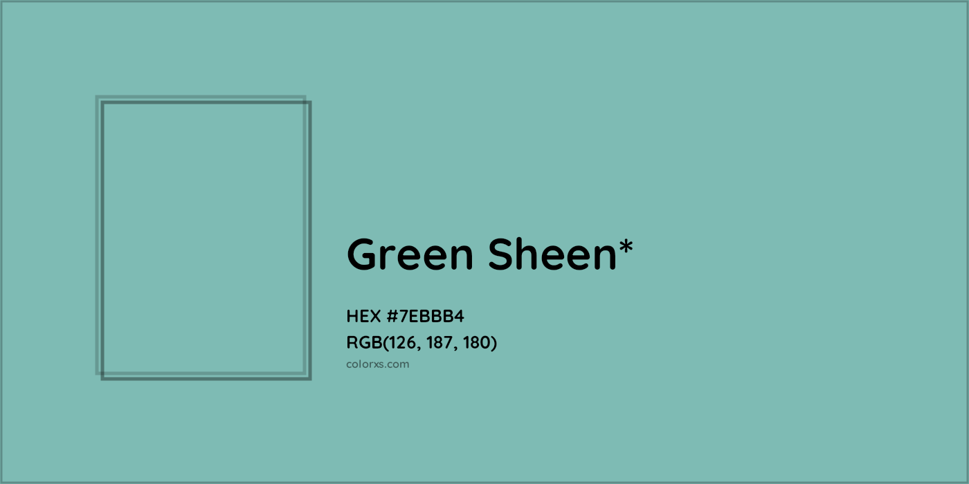 HEX #7EBBB4 Color Name, Color Code, Palettes, Similar Paints, Images