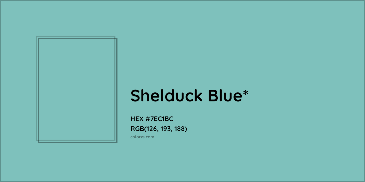 HEX #7EC1BC Color Name, Color Code, Palettes, Similar Paints, Images