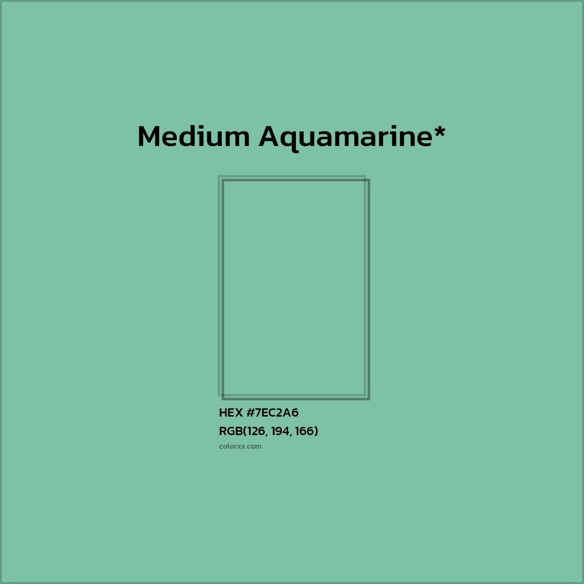 HEX #7EC2A6 Color Name, Color Code, Palettes, Similar Paints, Images