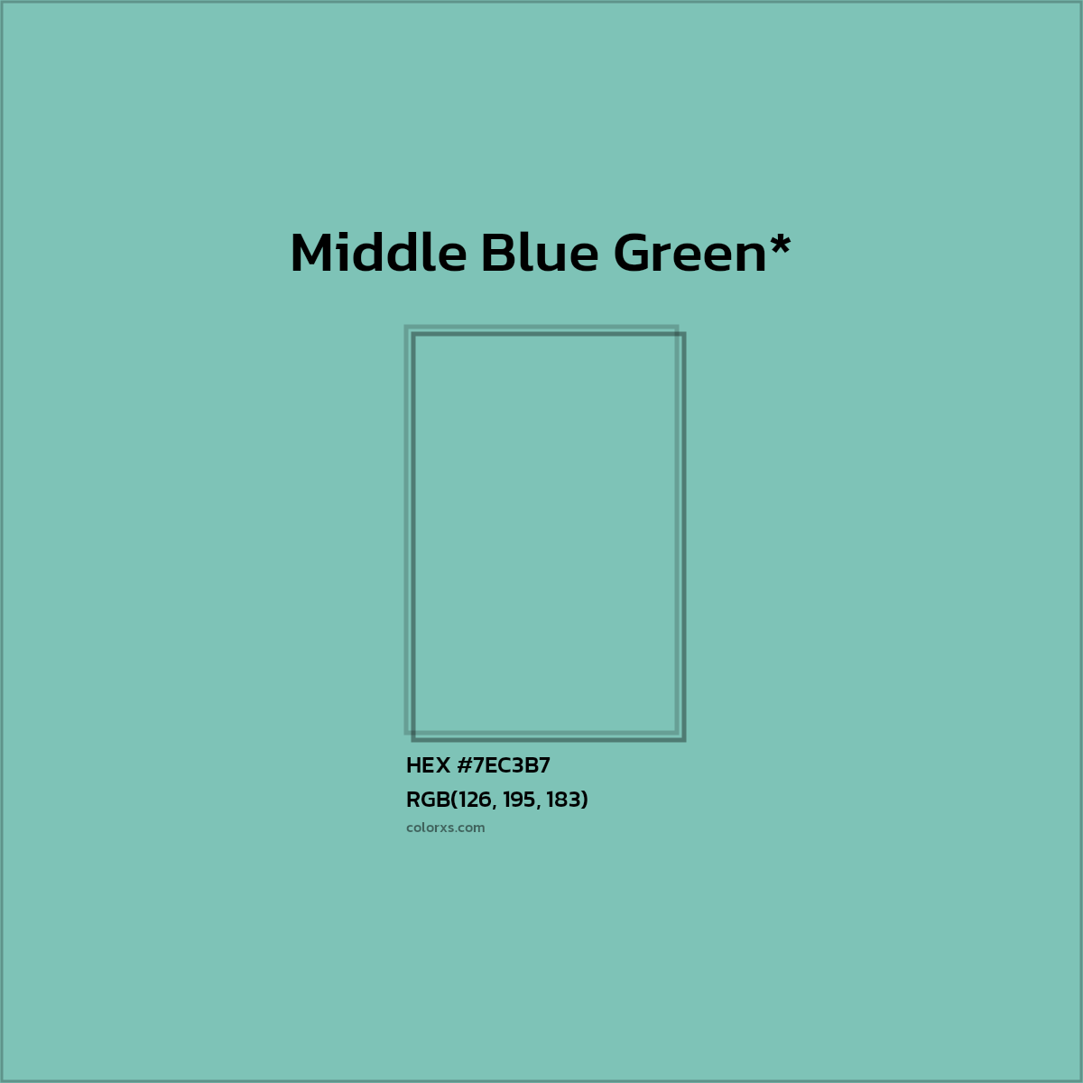 HEX #7EC3B7 Color Name, Color Code, Palettes, Similar Paints, Images