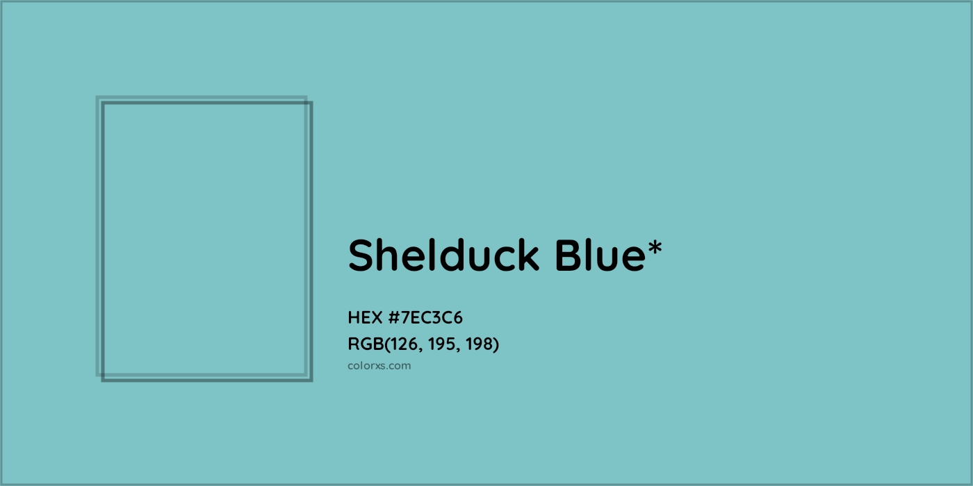 HEX #7EC3C6 Color Name, Color Code, Palettes, Similar Paints, Images