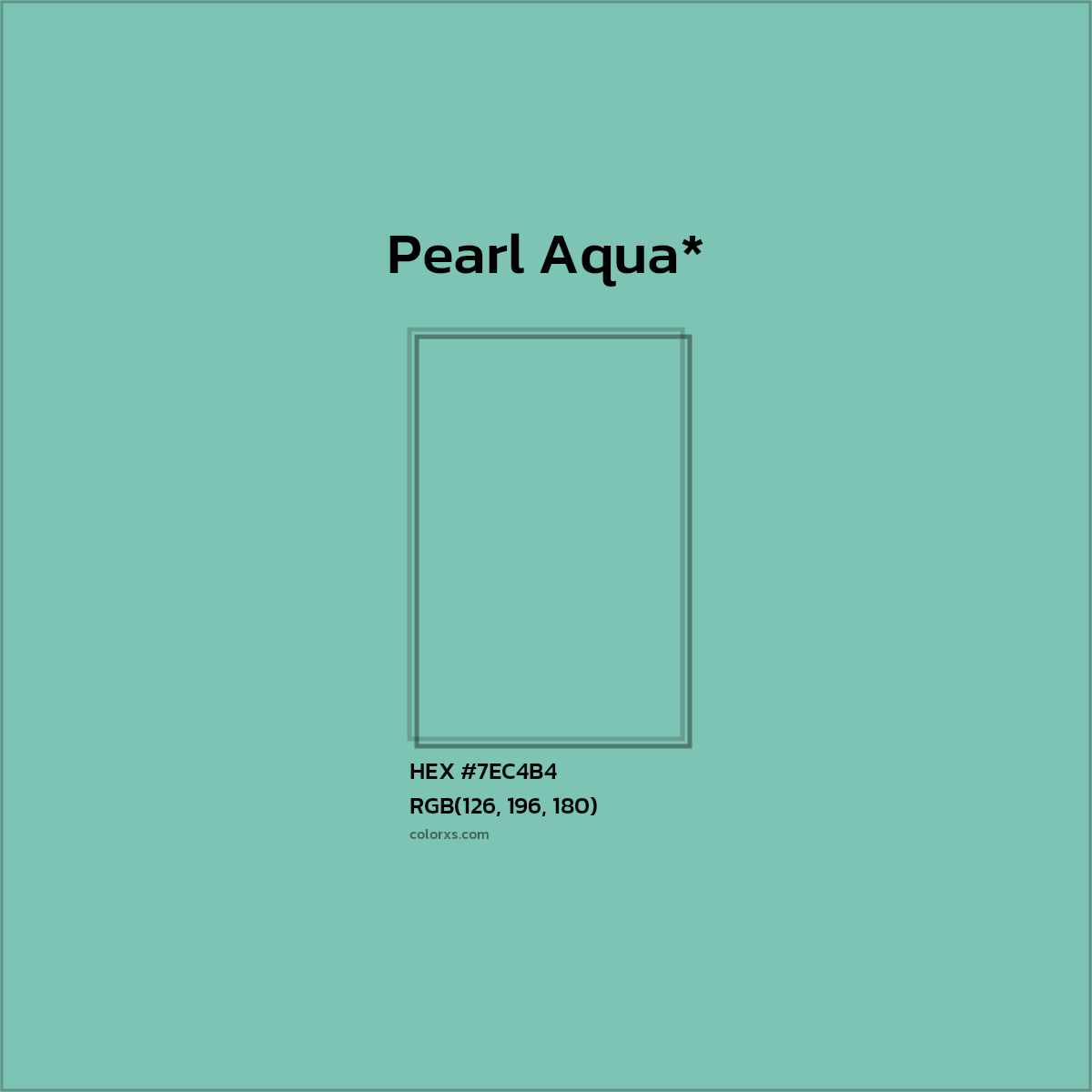 HEX #7EC4B4 Color Name, Color Code, Palettes, Similar Paints, Images