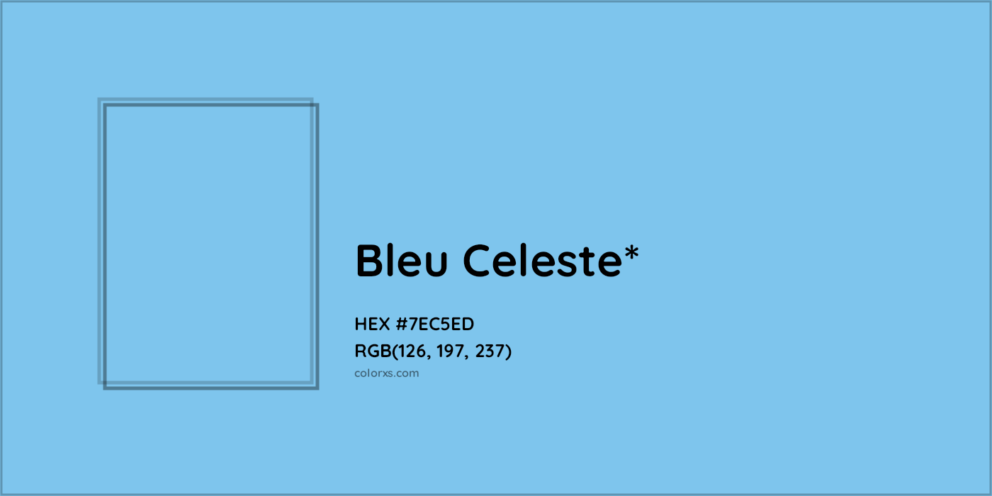 HEX #7EC5ED Color Name, Color Code, Palettes, Similar Paints, Images