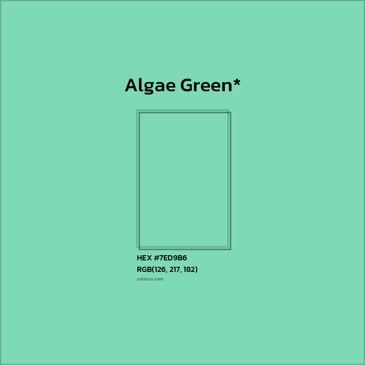 HEX #7ED9B6 Color Name, Color Code, Palettes, Similar Paints, Images