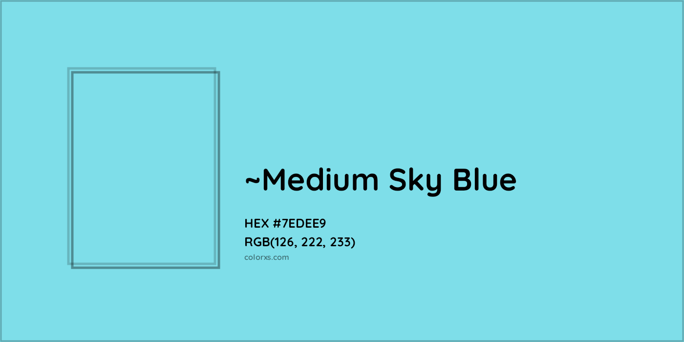 HEX #7EDEE9 Color Name, Color Code, Palettes, Similar Paints, Images