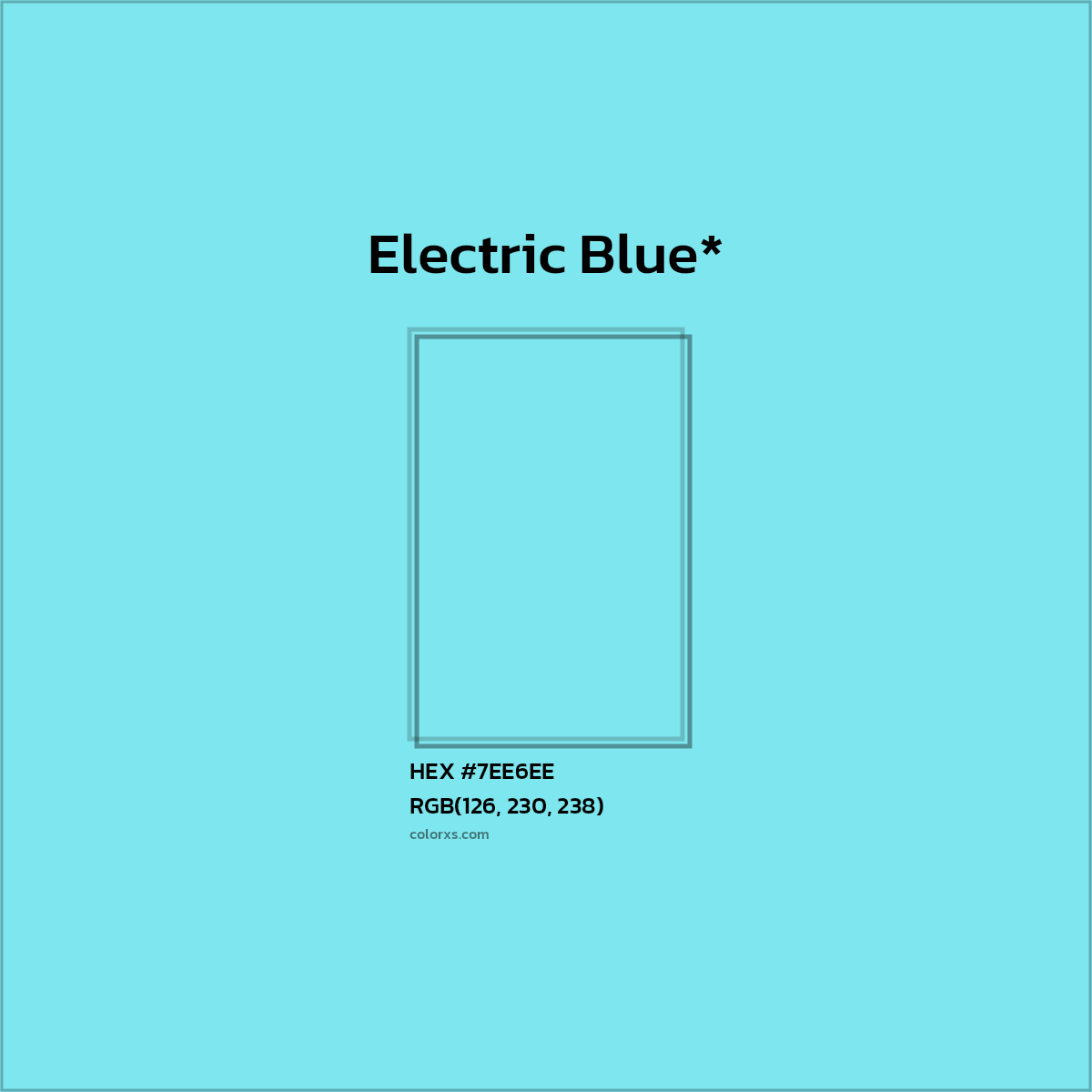 HEX #7EE6EE Color Name, Color Code, Palettes, Similar Paints, Images