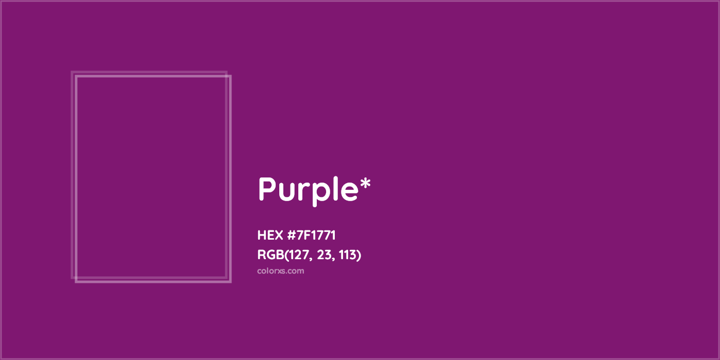 HEX #7F1771 Color Name, Color Code, Palettes, Similar Paints, Images